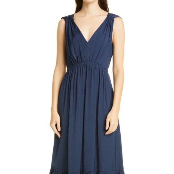 Kobi Halperin Almita Dress V neck navy NWT size XL - Picture 2 of 9